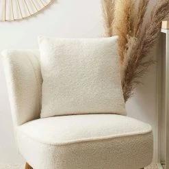 Home Déco Factory Coussin Doudou Bouclé Crème 40x40cm -HARMONY Shop 641242 FRN03 WEB