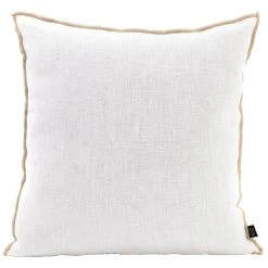 HARMONY HAOMY Coussin Chennai Blanc 45x45cm En Lin Lave