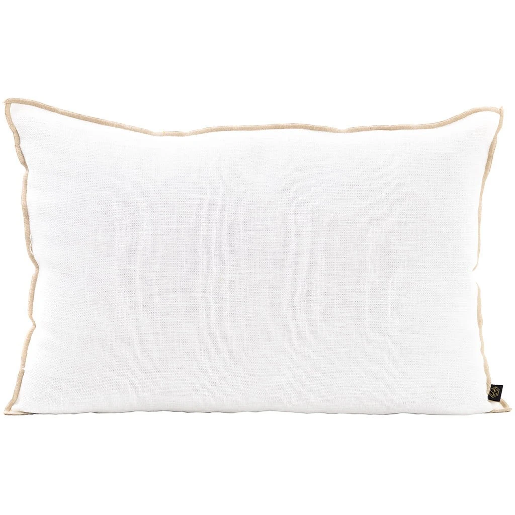HARMONY HAOMY Coussin Chennai Blanc 40x60cm En Lin Lave 3 HARMONY HAOMY Coussin Chennai Blanc 40x60cm En Lin Lave