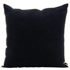 HARMONY HAOMY Coussin Chennai Noir 45x45cm En Lin Lave