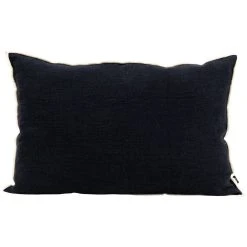 HARMONY HAOMY Coussin Chennai Noir 40x60cm En Lin Lave