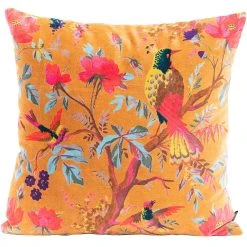 HARMONY HAOMY Coussin Birdy Caramel 45x45cm En Velour