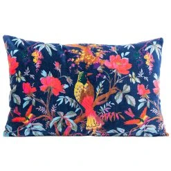 HARMONY HAOMY Coussin Birdy Denim 40x60cm En Velour