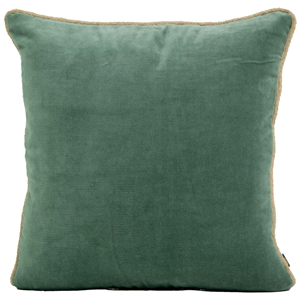 HARMONY HAOMY Coussin Delhi Celadon 45x45cm En Velour 3 HARMONY HAOMY Coussin Delhi Celadon 45x45cm En Velour