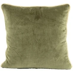 HARMONY HAOMY Coussin Delhi Kaki 45x45cm En Velour