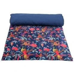 HARMONY HAOMY Housse D'edredon Birdy Denim 85x200cm En Velour
