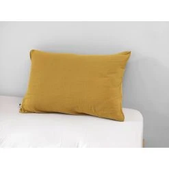 L'effet Papillon Taie D'oreiller Safran En Gaze De Coton 50x70cm - Gaïa
