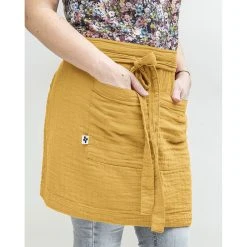 L'effet Papillon Tablier Safran En Gaze De Coton 45x80cm - GaĂŻa