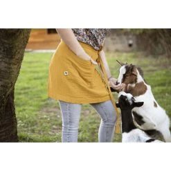 L'effet Papillon Tablier Safran En Gaze De Coton 45x80cm - Gaïa -HARMONY Shop 646209 FRN03 WEB