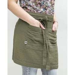 L'effet Papillon Tablier Romarin En Gaze De Coton 45x80cm - Gaïa