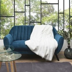 Home Déco Factory Plaid Imitation Fourrure écru 120x150cm - Opulence -HARMONY Shop 646268 FRN03 WEB