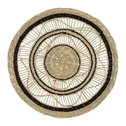 SEMA DESIGN Set Table Flora Gipsy Naturel Et Noir D38cm