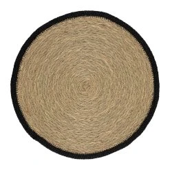 SEMA DESIGN Set Table Rond Boho Noir D35cm