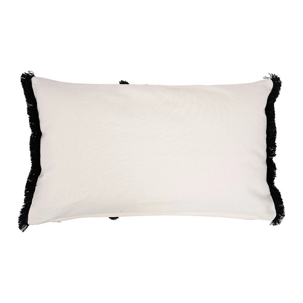 SEMA DESIGN Housse Coussin Visage Arty Blanc Et Noir 50X30cm 4 SEMA DESIGN Housse Coussin Visage Arty Blanc Et Noir 50X30cm – Image 2