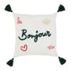 SEMA DESIGN Housse De Coussin Brodée Amore Blanc Cassé 45x45cm Coton