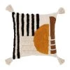 SEMA DESIGN Housse De Coussin Courba Terracotta Et Noir 45x45cm En Coton
