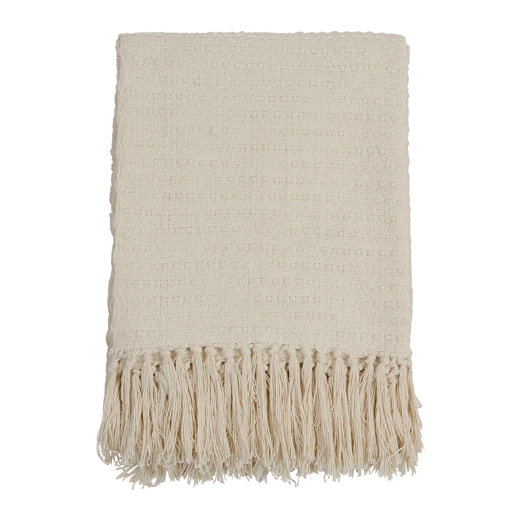 SEMA DESIGN Plaid Courba Blanc 170x130cm En Coton Et Acrylique 3 SEMA DESIGN Plaid Courba Blanc 170x130cm En Coton Et Acrylique