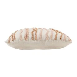 SEMA DESIGN Housse De Coussin Brodée Terre Boheme Creme Et Nude 45x45cm En Coton -HARMONY Shop 75868 DET02 WEB