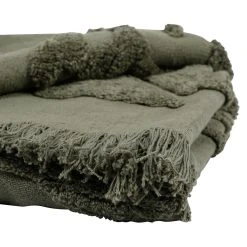 SEMA DESIGN Plaid En Coton Kaki - Tufte 8 SEMA DESIGN Plaid En Coton Kaki - Tufte -HARMONY Shop 76257 DET02 WEB