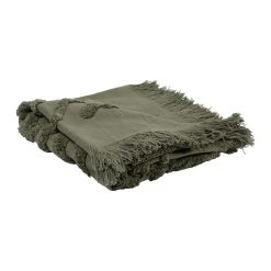 SEMA DESIGN Plaid En Coton Kaki - Tufte 9 SEMA DESIGN Plaid En Coton Kaki - Tufte -HARMONY Shop 76257 DET03 WEB