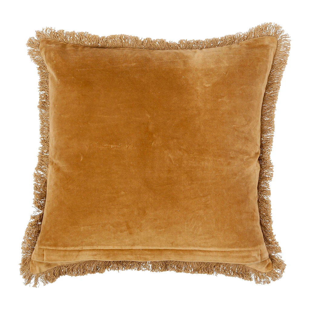 SEMA DESIGN Housse De Coussin En Velours Coton Beige Foncé 45x45cm -exaltation 4 SEMA DESIGN Housse De Coussin En Velours Coton Beige Foncé 45x45cm -exaltation – Image 2