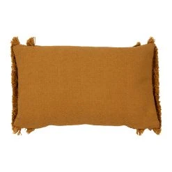SEMA DESIGN Housse De Coussin Rectangulaire Moutarde 50x30cm - Terre Brulée -HARMONY Shop 76809 DET02 WEB
