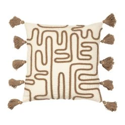 SEMA DESIGN Housse De Coussin Motif Irrégulier écru Et Taupe 45x45cm -blue Sand
