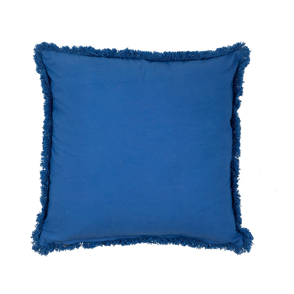 SEMA DESIGN Housse De Coussin Imprimé Arty Bleu Et Blanc 45x45cm - Funny 5 SEMA DESIGN Housse De Coussin Imprimé Arty Bleu Et Blanc 45x45cm - Funny – Image 3
