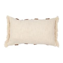 SEMA DESIGN Housse De Coussin Rayé Tufté écru Et Brun 50x30cm - Madeira -HARMONY Shop 76837 DET02 WEB