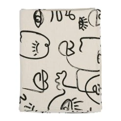 SEMA DESIGN Plaid Visage écru Et Noir En Coton - Terre Brulée