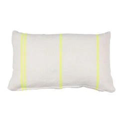SEMA DESIGN Housse De Coussin Rayé Blanc Et Jaune 50x30cm -belle Vie