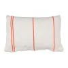 SEMA DESIGN Housse De Coussin Rayé Blanc Et Orange 50x30cm -belle Vie -HARMONY Shop 77151 DEB WEB