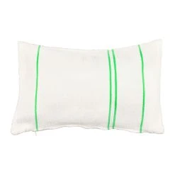 SEMA DESIGN Housse De Coussin Rayé Blanc Et Vert 50x30cm - Belle Vie