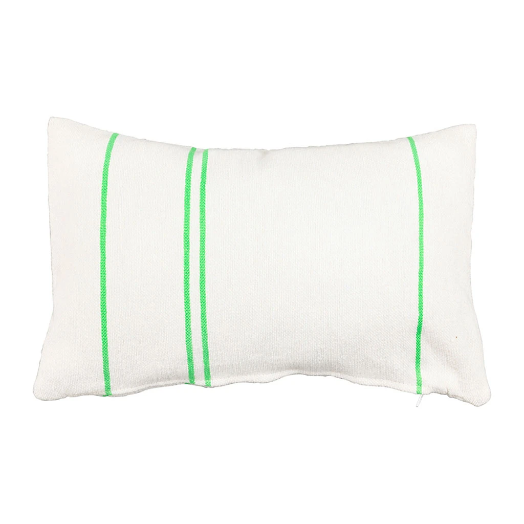 SEMA DESIGN Housse De Coussin Rayé Blanc Et Vert 50x30cm - Belle Vie 4 SEMA DESIGN Housse De Coussin Rayé Blanc Et Vert 50x30cm - Belle Vie – Image 2