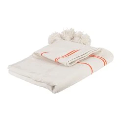 SEMA DESIGN Plaid Rayé Blanc Et Orange 170x130cm - Belle Vie 9 SEMA DESIGN Plaid Rayé Blanc Et Orange 170x130cm - Belle Vie -HARMONY Shop 77153 DET03 WEB