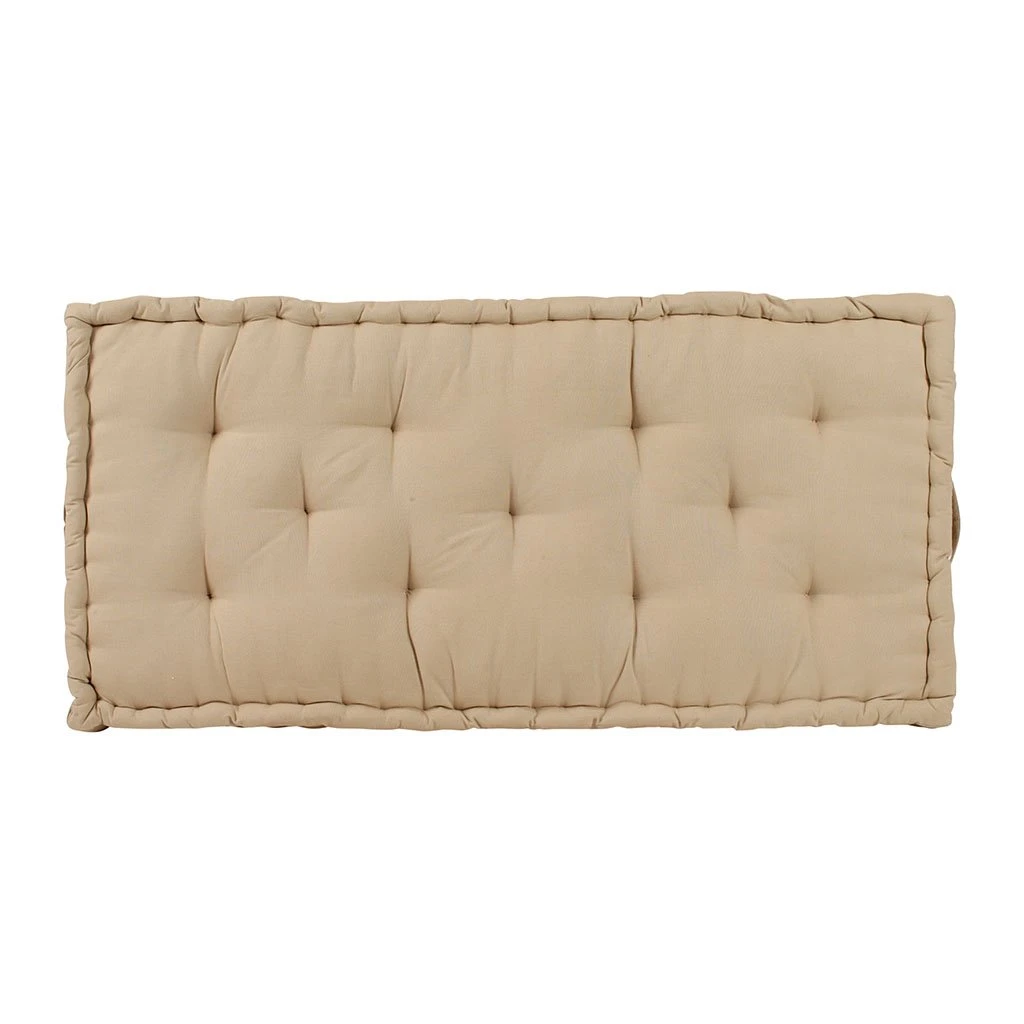 Comptoir De Famille Matelas Capitonné Chambray Beige En Coton 3 Comptoir De Famille Matelas Capitonné Chambray Beige En Coton