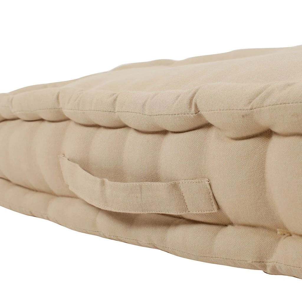 Comptoir De Famille Matelas Capitonné Chambray Beige En Coton 8 Comptoir De Famille Matelas Capitonné Chambray Beige En Coton – Image 6