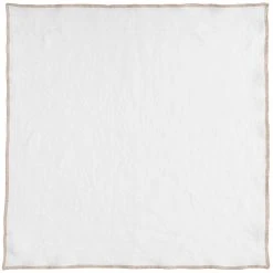HARMONY HAOMY Serviette De Table Venise Blanc 40x40cm En Lin Lave