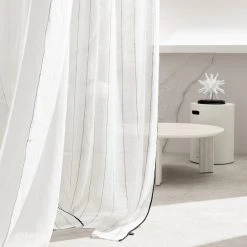 HARMONY HAOMY Rideau Calvi En Lin Blanc 140x280cm -HARMONY Shop b8284 calvi et venise 06 copie