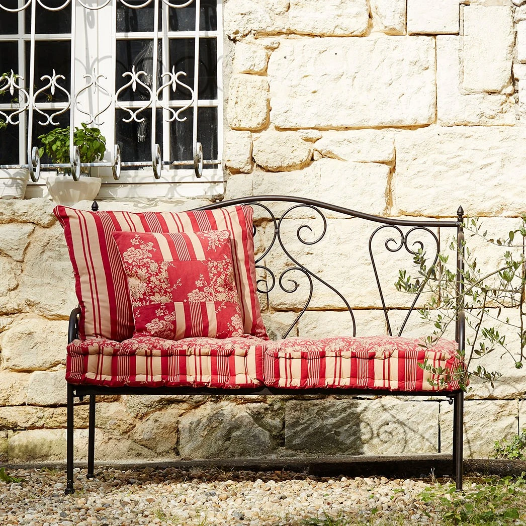 Comptoir De Famille Coussin Matelas Margot Rouge En Coton 8 Comptoir De Famille Coussin Matelas Margot Rouge En Coton – Image 6